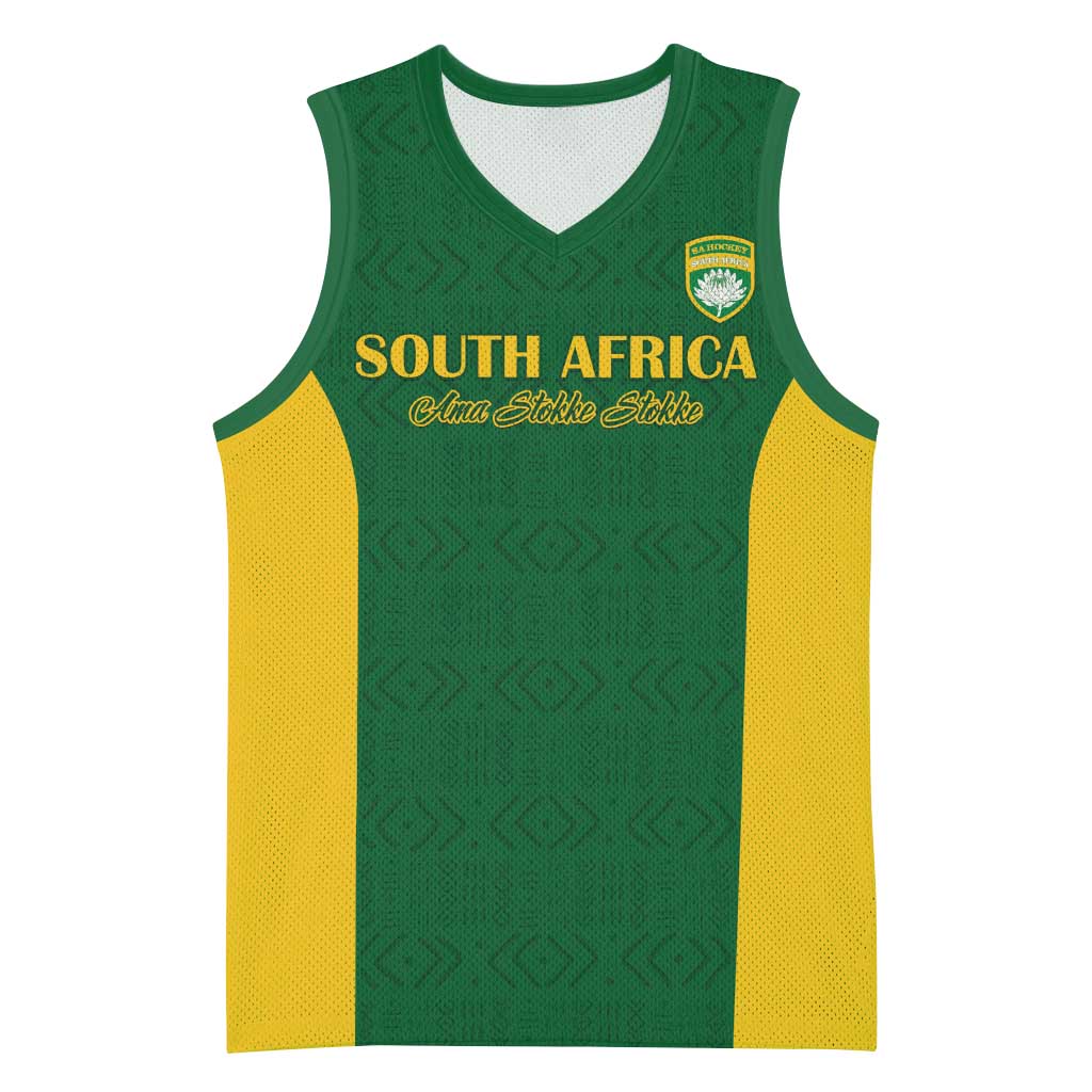 South Africa Hockey Custom Basketball Jersey Come On Ama Stokke Stokke - African Pride