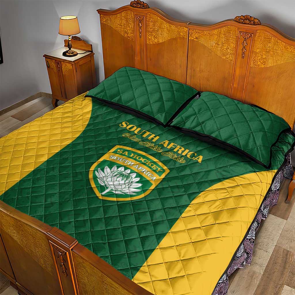 South Africa Hockey Quilt Bed Set Come On Ama Stokke Stokke - African Pride