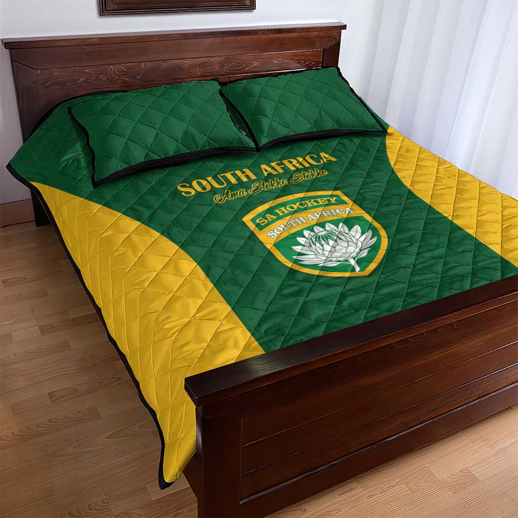South Africa Hockey Quilt Bed Set Come On Ama Stokke Stokke - African Pride