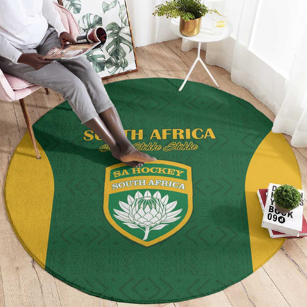 South Africa Hockey Round Carpet Come On Ama Stokke Stokke - African Pride