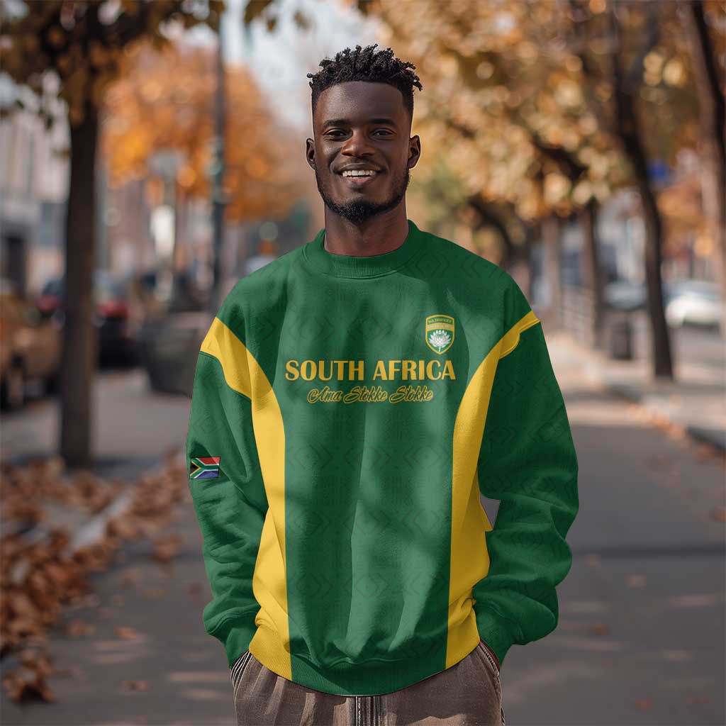 South Africa Hockey Custom Sweatshirt Come On Ama Stokke Stokke - African Pride