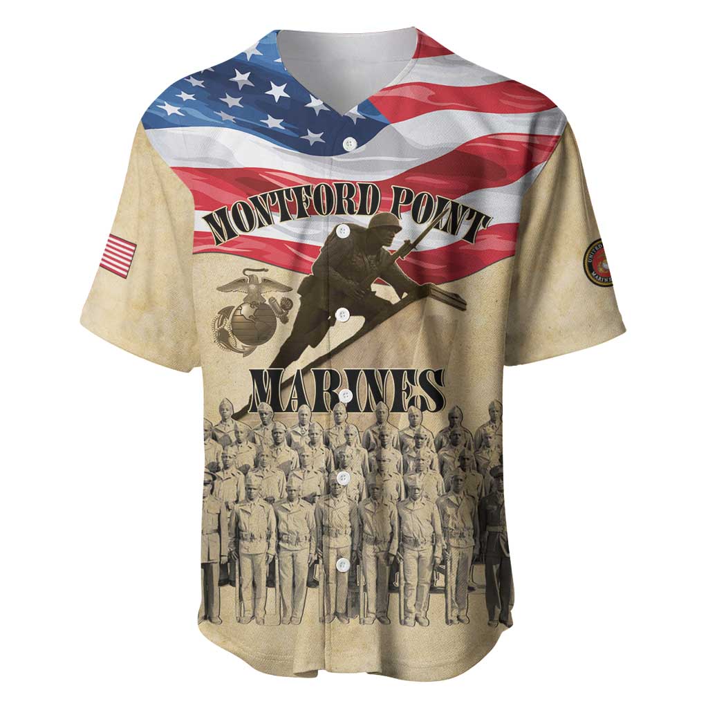 Montford Point Marines Legacy Baseball Jersey First Black U.S. Marines - African Pride