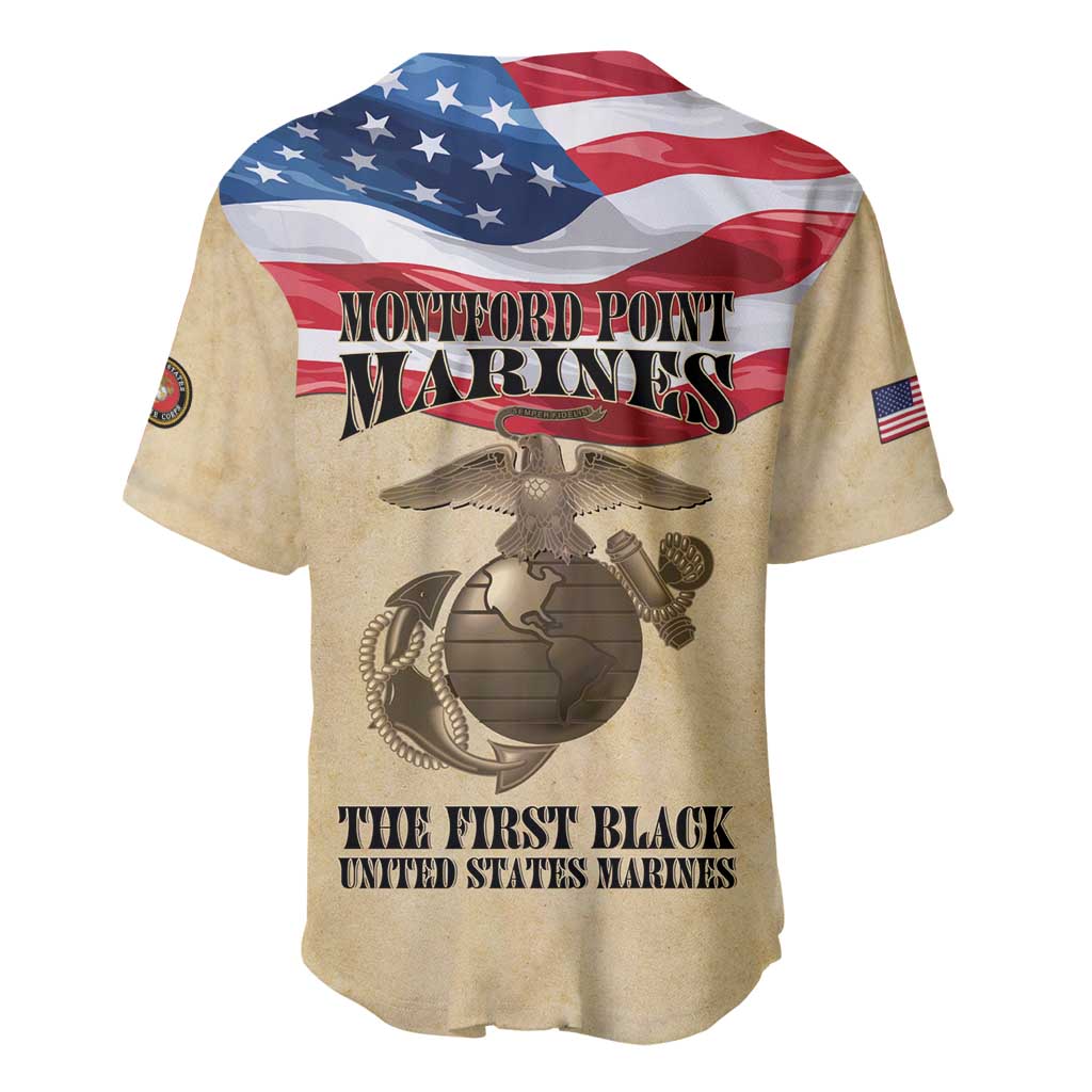 Montford Point Marines Legacy Baseball Jersey First Black U.S. Marines - African Pride