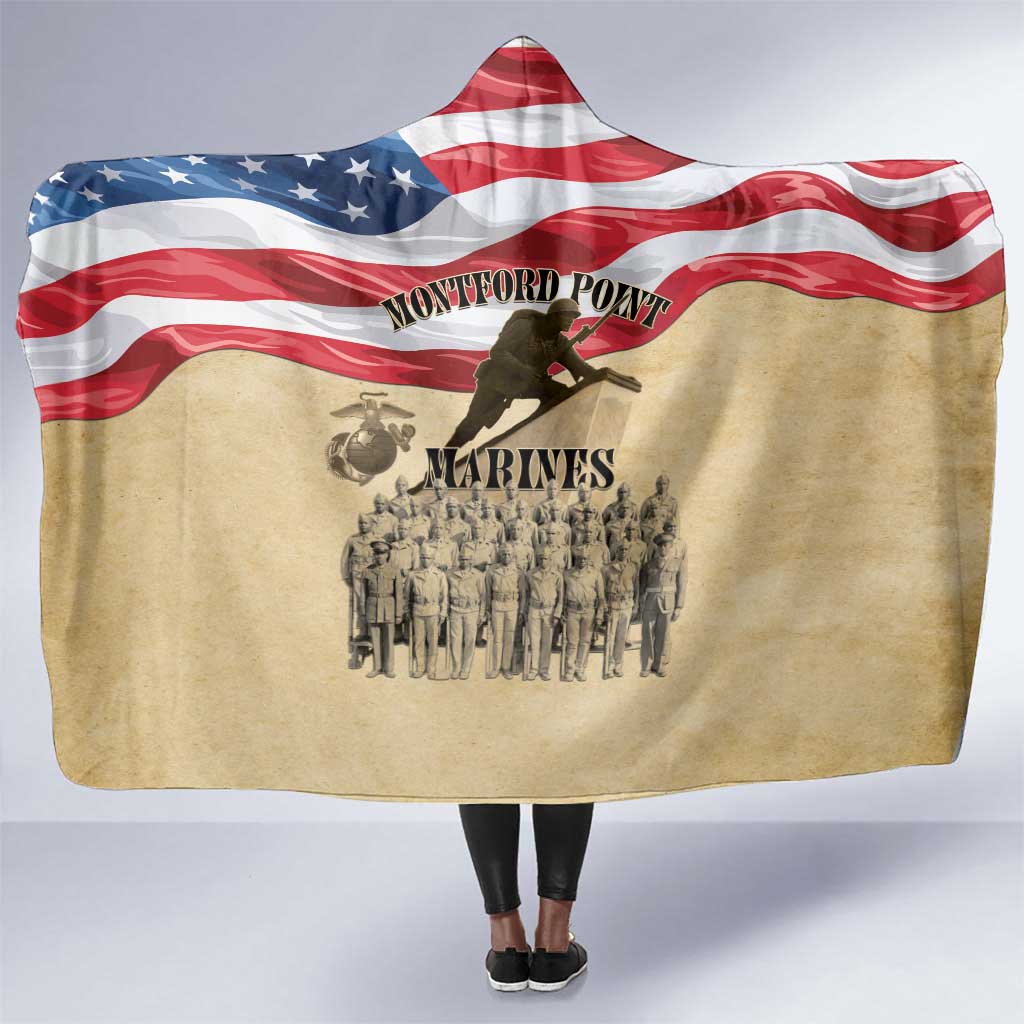 Montford Point Marines Legacy Hooded Blanket First Black U.S. Marines - African Pride