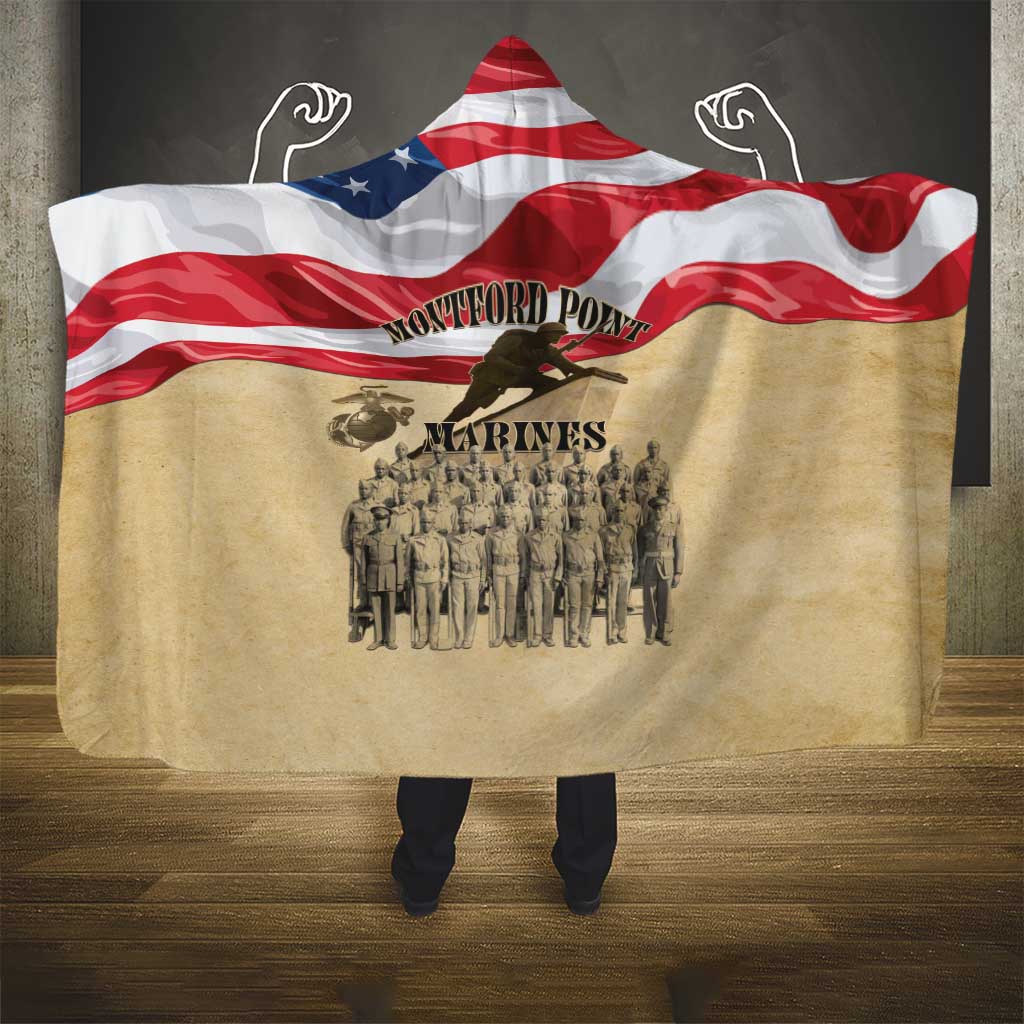 Montford Point Marines Legacy Hooded Blanket First Black U.S. Marines - African Pride