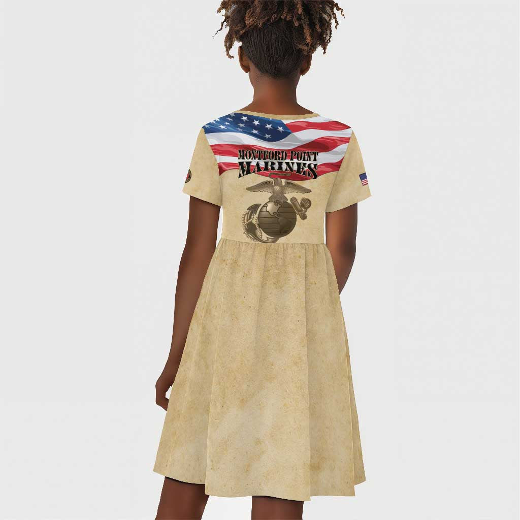 Montford Point Marines Legacy Kid Short Sleeve Dress First Black U.S. Marines - African Pride