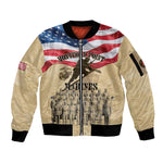 Montford Point Marines Legacy Sleeve Zip Bomber Jacket First Black U.S. Marines - African Pride