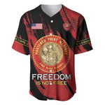 Personalized Honoring the First Black Marines Baseball Jersey Montford Point Heroes - Red - African Pride