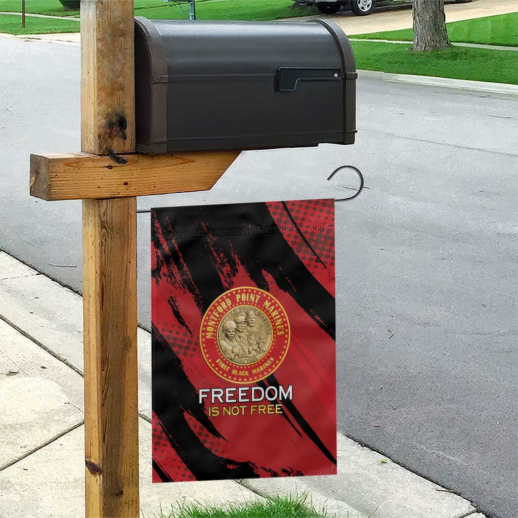 Honoring the First Black Marines Garden Flag Montford Point Heroes - Red - African Pride