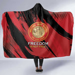 Honoring the First Black Marines Hooded Blanket Montford Point Heroes - Red - African Pride