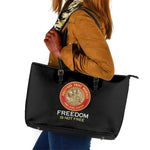 Honoring the First Black Marines Leather Tote Bag Montford Point Heroes - Black - African Pride