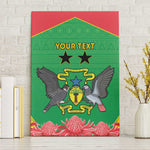 Personalized Afro Sao Tome and Principe Canvas Wall Art Coat Of Arms - African Pattern