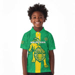 Custom Mauritania Football Kid Polo Shirt Go Lions of Chinguetti