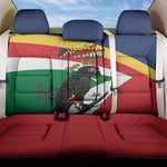 Personalized Happy Seychelles Independence Day Back Car Seat Cover Black Parrot Coat Of Arms