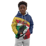 Personalized Happy Seychelles Independence Day Kid Hoodie Black Parrot Coat Of Arms