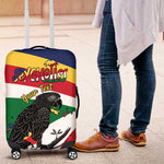 Personalized Happy Seychelles Independence Day Luggage Cover Black Parrot Coat Of Arms