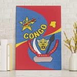 Congo-Kinshasa Independence Day Canvas Wall Art Coat Of Arms - African Pattern
