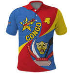 Congo-Kinshasa Independence Day Polo Shirt Coat Of Arms - African Pattern