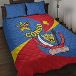 Congo-Kinshasa Independence Day Quilt Bed Set Coat Of Arms - African Pattern