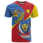 Congo-Kinshasa Independence Day T shirt Coat Of Arms - African Pattern