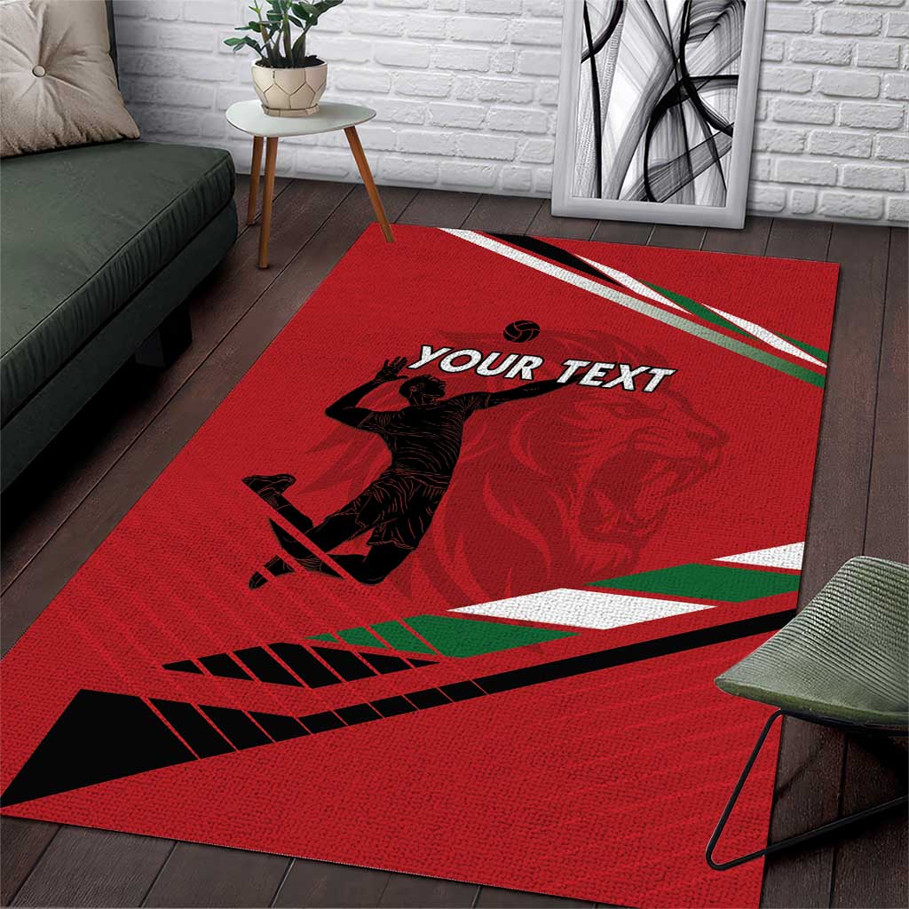 Custom Kenya Volleyball Area Rug Go Champions