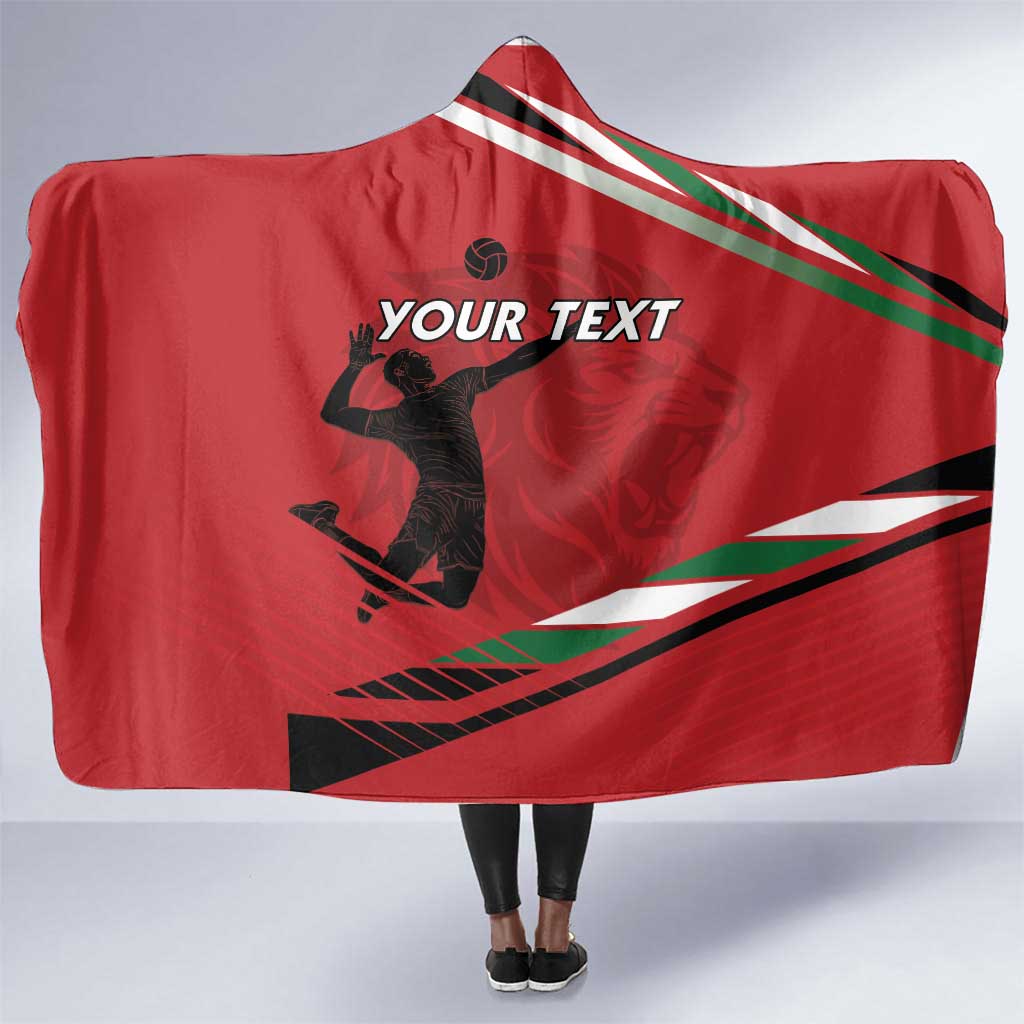 Custom Kenya Volleyball Hooded Blanket Go Champions