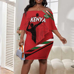 Custom Kenya Volleyball Off Shoulder Short Dress Go Champions