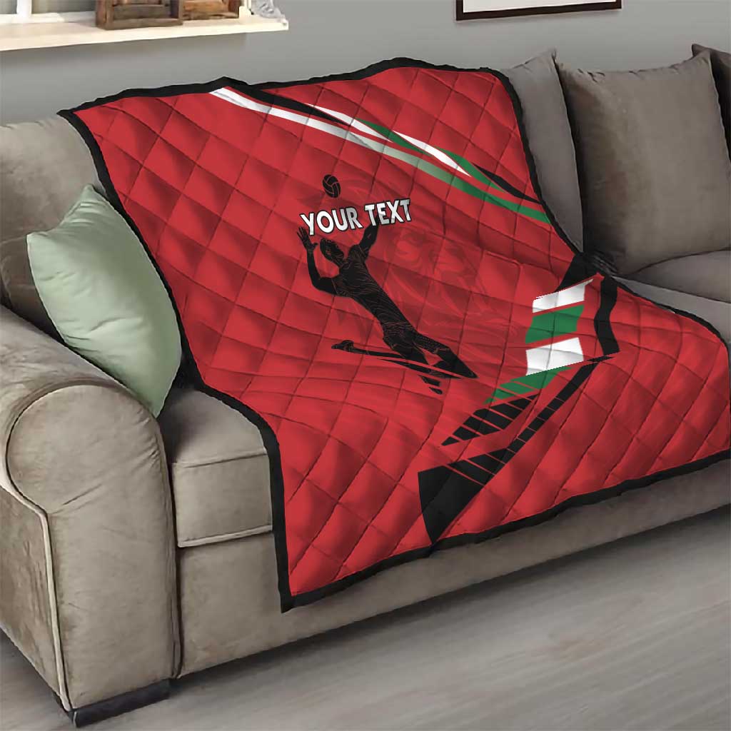 Custom Kenya Volleyball Quilt Go Champions
