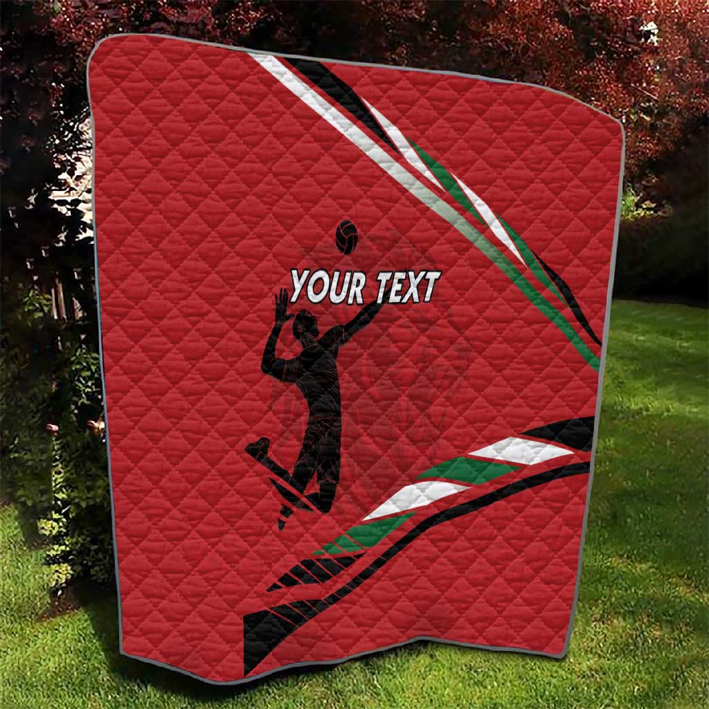 Custom Kenya Volleyball Quilt Go Champions
