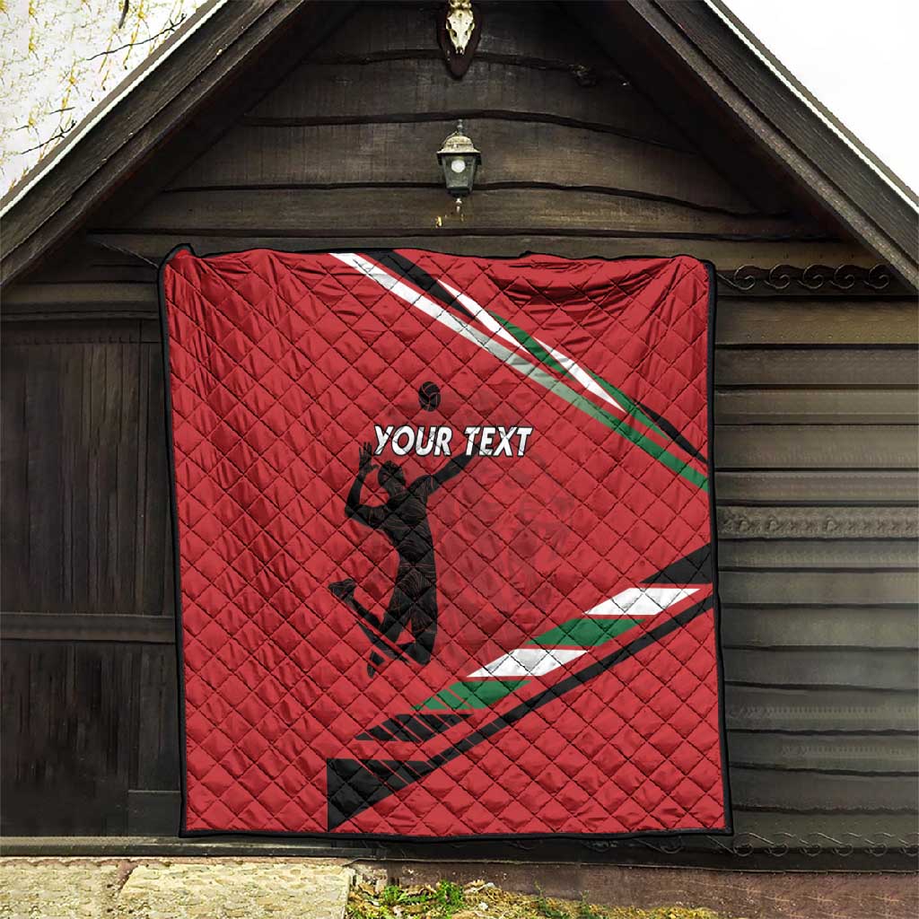 Custom Kenya Volleyball Quilt Go Champions