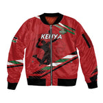 Custom Kenya Volleyball Sleeve Zip Bomber Jacket Go Champions