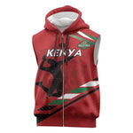 Custom Kenya Volleyball Sleeveless Zip Hoodie Go Champions - African Pride