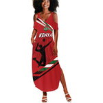 Custom Kenya Volleyball Summer Maxi Dress Go Champions