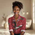 Custom Kenya Volleyball Women Casual Shirt Go Champions