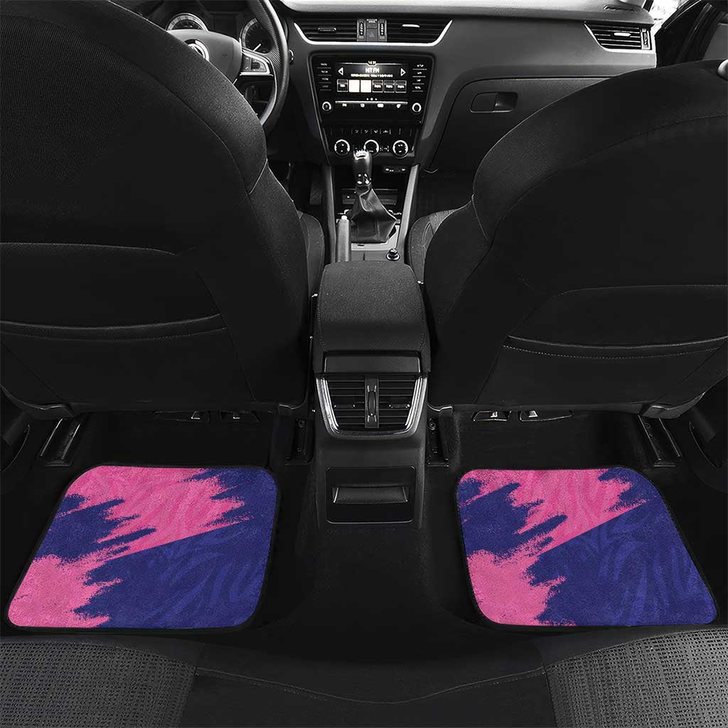 Barbados Royals Cricket Custom Car Mats Coat Of Arms Pink - Blue Color - African Pride