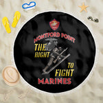 African American Heroes Beach Blanket Montford Point Marines - Black - African Pride