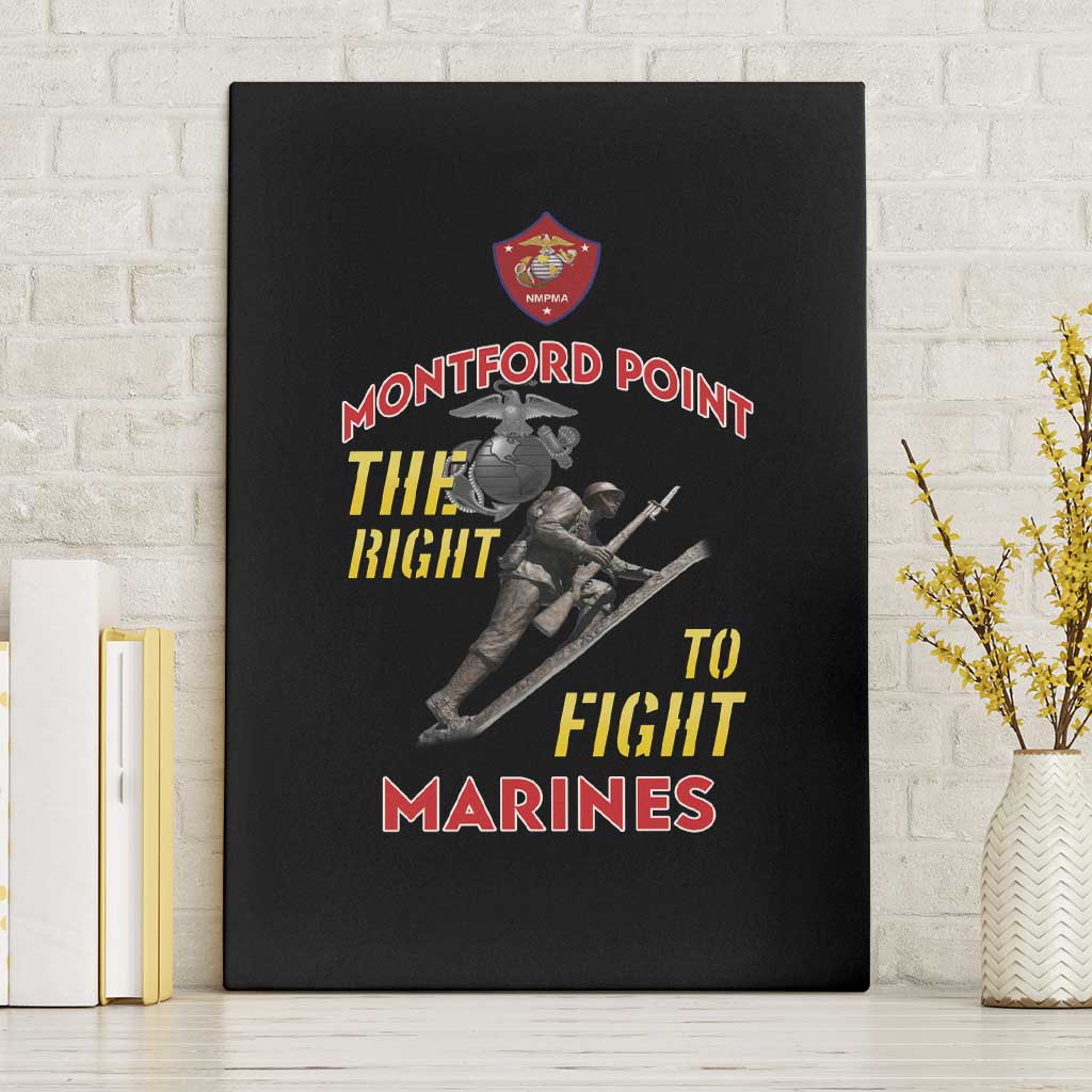 African American Heroes Canvas Wall Art Montford Point Marines - Black - African Pride