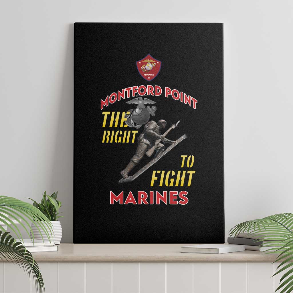 African American Heroes Canvas Wall Art Montford Point Marines - Black - African Pride