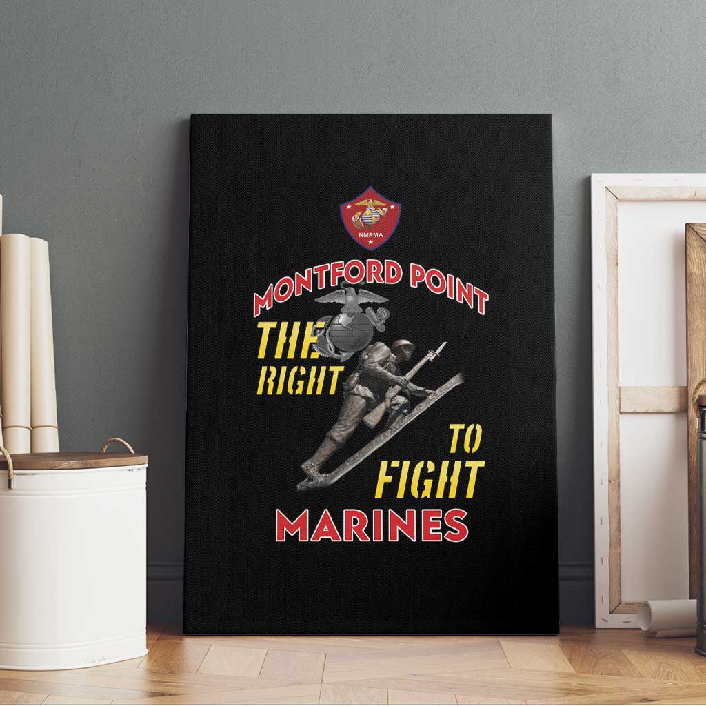 African American Heroes Canvas Wall Art Montford Point Marines - Black - African Pride