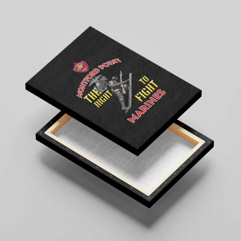 African American Heroes Canvas Wall Art Montford Point Marines - Black - African Pride