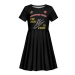 African American Heroes Kid Short Sleeve Dress Montford Point Marines - Black - African Pride