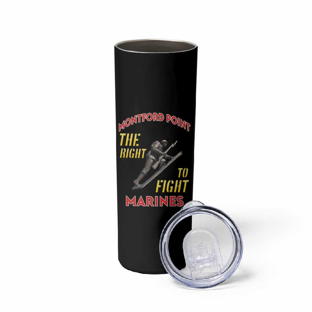African American Heroes Skinny Tumbler Montford Point Marines - Black - African Pride