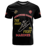 African American Heroes T shirt Montford Point Marines - Black - African Pride