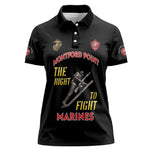 African American Heroes Women Polo Shirt Montford Point Marines - Black - African Pride