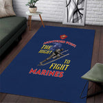 African American Heroes Area Rug Montford Point Marines - Blue - African Pride