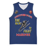 African American Heroes Basketball Jersey Montford Point Marines - Blue - African Pride