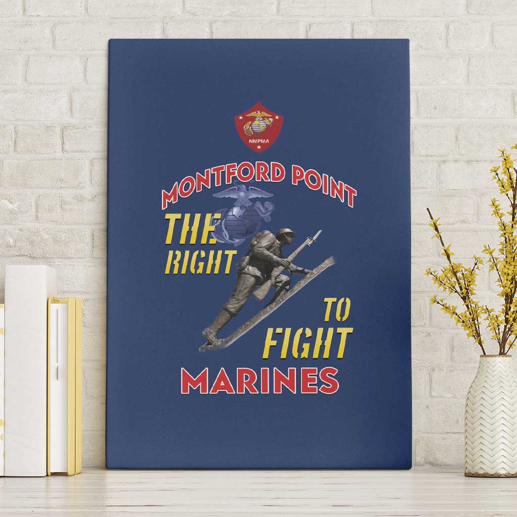 African American Heroes Canvas Wall Art Montford Point Marines - Blue - African Pride