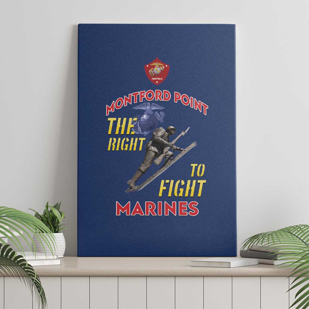African American Heroes Canvas Wall Art Montford Point Marines - Blue - African Pride