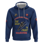 African American Heroes Hoodie Montford Point Marines - Blue - African Pride