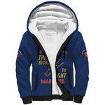 African American Heroes Sherpa Hoodie Montford Point Marines - Blue - African Pride